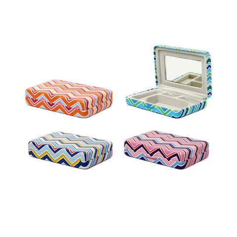 KL: Striped Jewelry Travel Case  Assorted