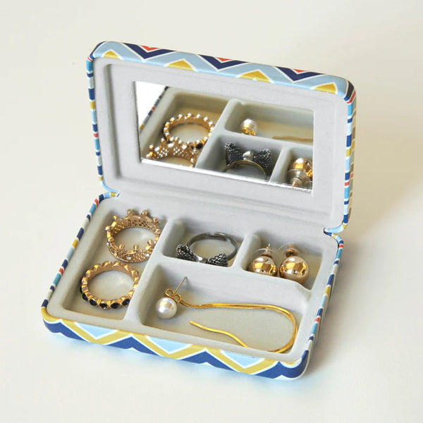 KL: Striped Jewelry Travel Case  Assorted