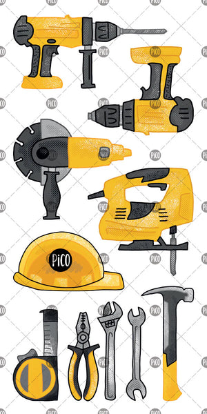 Tattoos: Construction Tools - Ages 3+