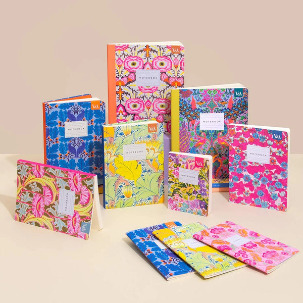 Neon Floral Peacock Arts & Crafts Paperback Notebook - Oh Deer
