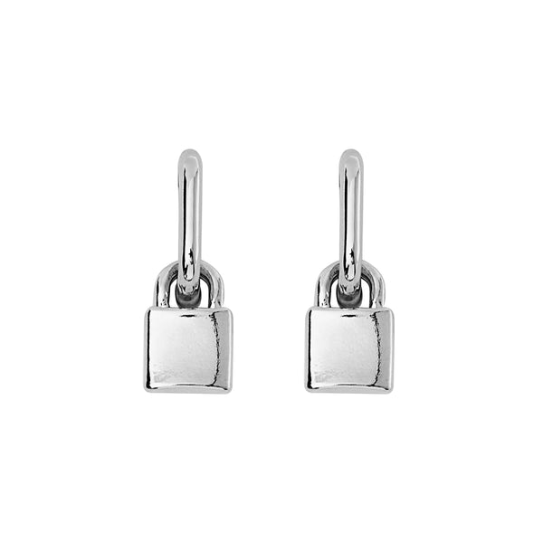 Earrings: Lock - Gold or Silver