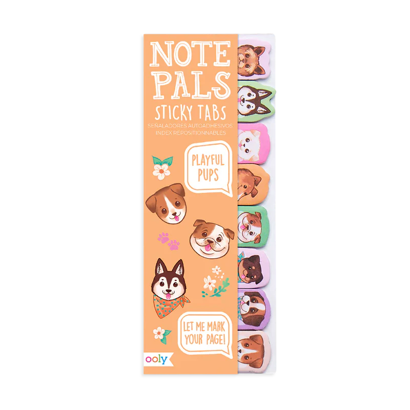 Note Pals Sticky Tabs: Playful Pups - Ages 6+