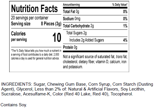 Candy: Big League Chew Bubble Gum: Outta' Here Original