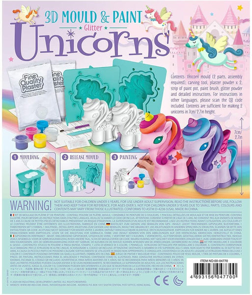 4M: 3D Mould & Paint Unicorns - Ages 5+