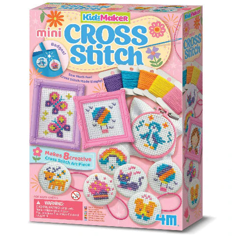 4M: Mini Cross Stitches Buttons - Ages 5+