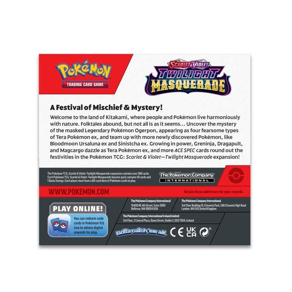 Pokémon TCG: Scarlet & Violet Twilight Masquerade Booster Pack - Ages 6+