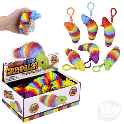 Loot: Sensory Wiggle Rainbow Caterpillar with Clip - Ages 3+