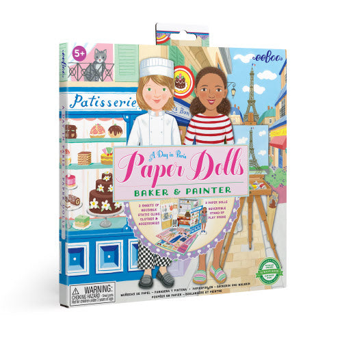 EeBoo: A Day In Paris Paper Dolls - Ages 5+