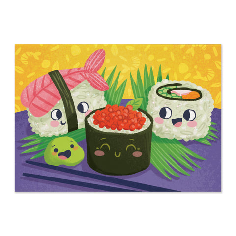 Glitter Sushi Birthday - Birthday Card