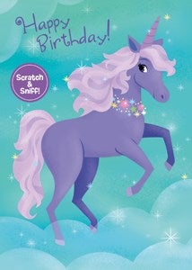 Grape Unicorn - Birthday Card