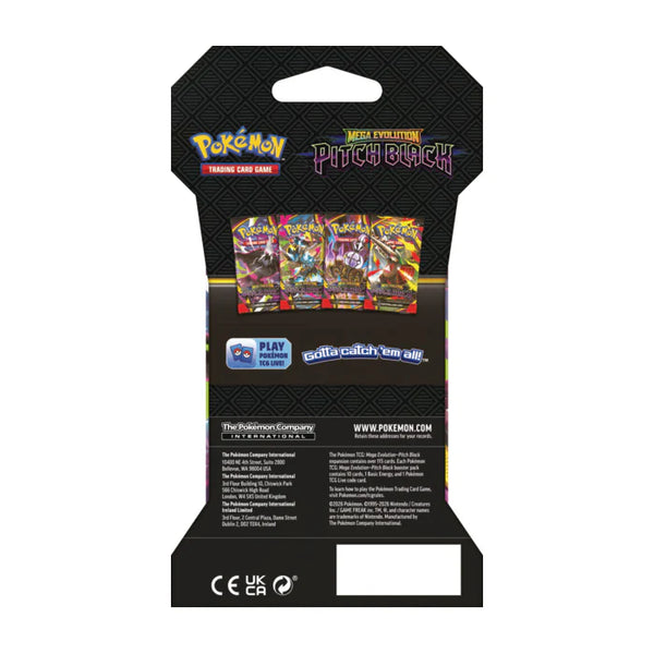 Pokémon TCG: Mega Evolution Pitch Black Booster Pack Sleeved