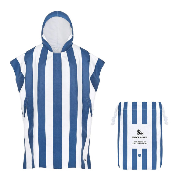 Dock & Bay: Quick Dry Poncho Adult - Whitsunday Blue (Navy) - Ages 10+