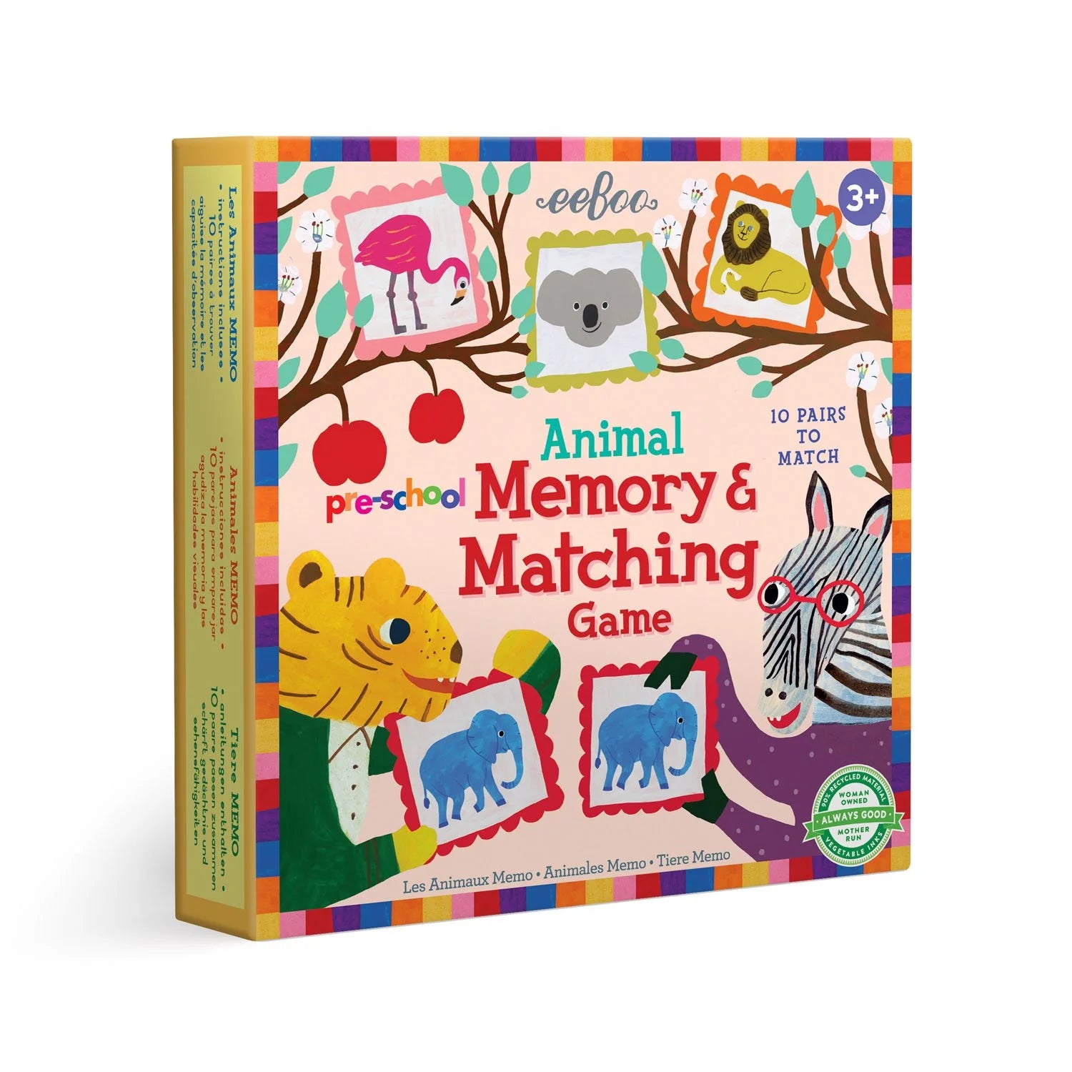 Eeboo: Pre-School Animal Matching Game - Ages 3+