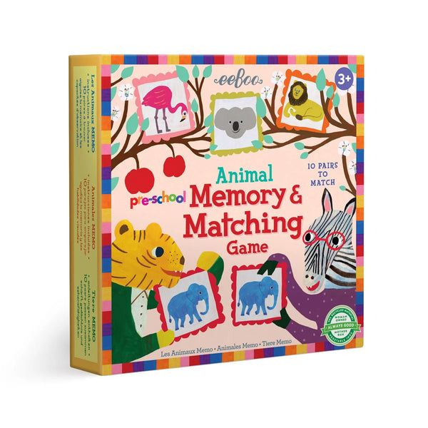 Eeboo: Pre-School Animal Matching Game - Ages 3+