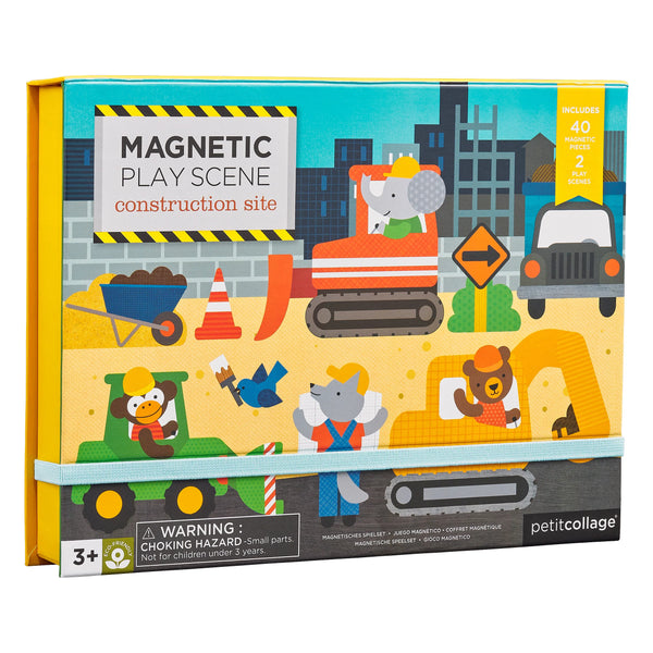 Petit Collage: Magnetic Play Scene Construction Site - Ages 3+
