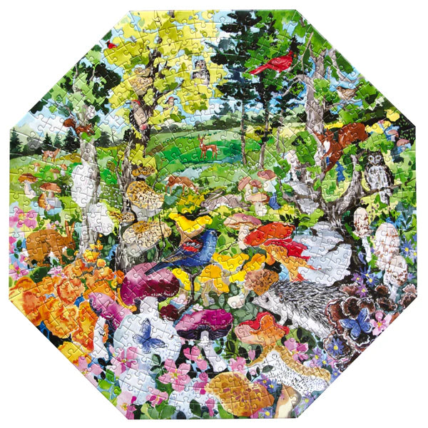 500 Piece Puzzle: Edible Mushrooms Octagonal - Ages 9+
