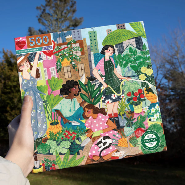 500 Piece Puzzle: Rooftop Garden - Ages 9+