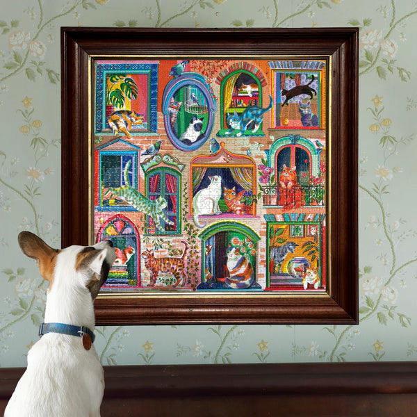 eeBoo 1000 Piece Puzzle - Cats in Window