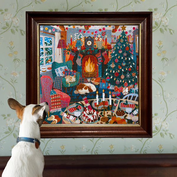 eeBoo 1000 Piece Puzzle - English Cottage Christmas