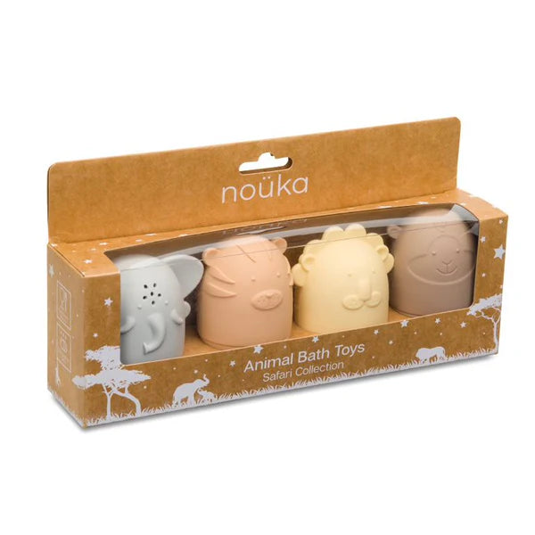 Noüka: Silicone Land Safari - Bath Toys Set - Ages 3mths+