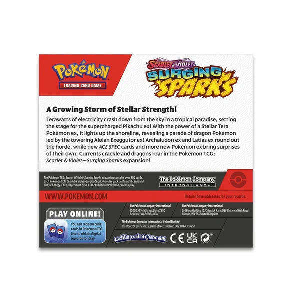 Pokémon TCG: Scarlet & Violet - Surging Sparks  Booster Pack - Ages 6+