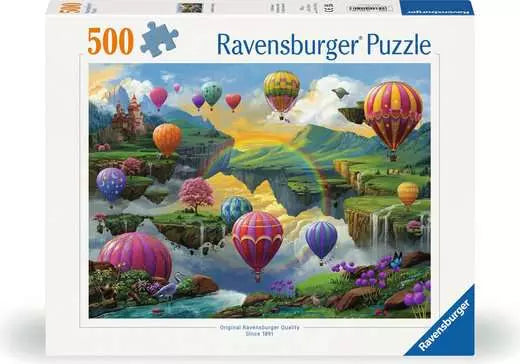 500 Piece Puzzle: Air Balloon Valley - Ages 12+