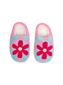 Kid's Slippers: Retro Flower - Multiple Sizes Available