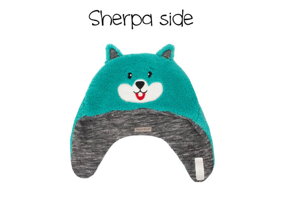 Flap Jack Kids - Reversible Sherpa Hat Squirrel/Owl - 4-6x