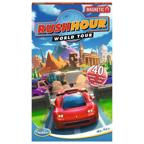 Think Fun: Rush Hour World Tour: Magnetic Travel Game - Ages 8+