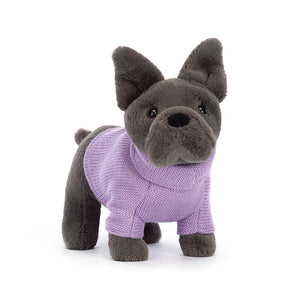 JC: Sweater French Bulldog Purple - Ages 3+