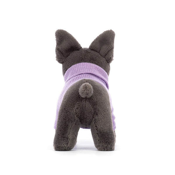 JC: Sweater French Bulldog Purple - Ages 3+