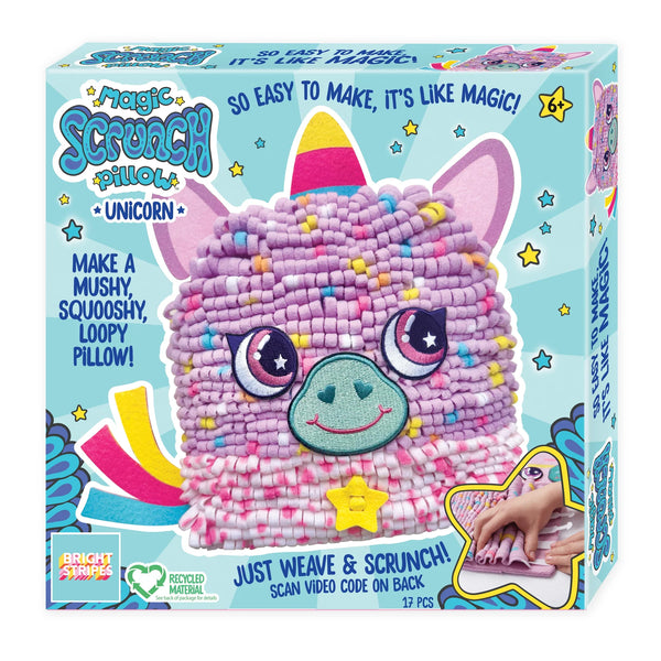 Bright Stripes: Magic Scrunch Pillow- Unicorn - Ages 8+