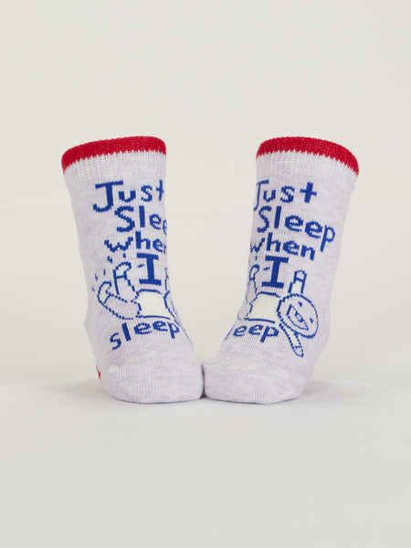 Blue Q: Baby Socks Hear Me Giggle / Sleep - Size 0-12mths