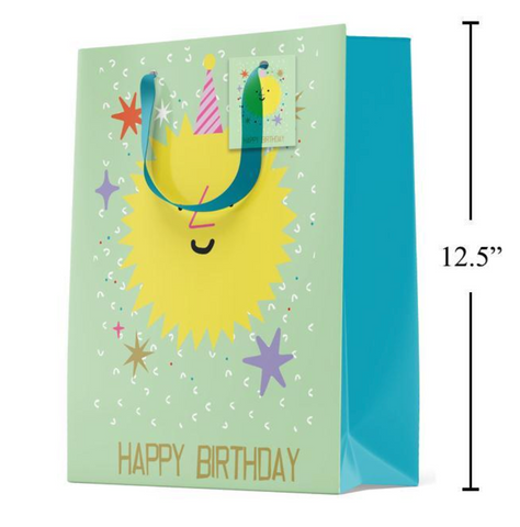 Large Gift Bag: Paper T., Happy Birthday  Sun Matte