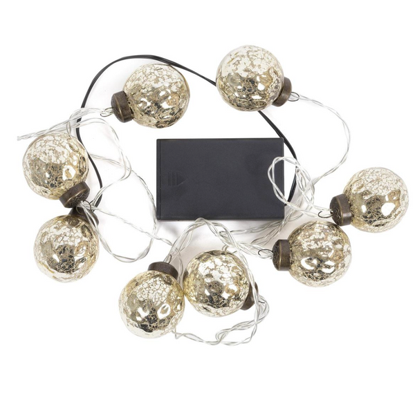 Deco Lite: 8 LED Gold Mercury String Lights - Ages 5+