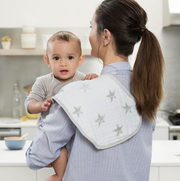 Aden + Anais: Burpy Bib Cotton Muslin - Dusty Stars - Age 0+