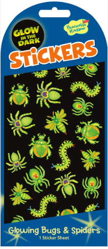 Stickers: Glow in the Dark Bugs & Spiders - Ages 3+