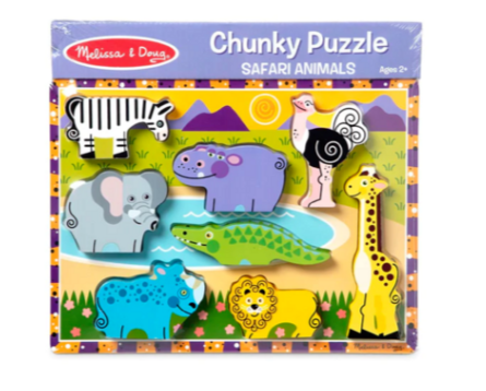 Wooden Chunky Puzzle: Safari - Ages 2+