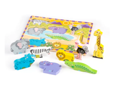 Wooden Chunky Puzzle: Safari - Ages 2+
