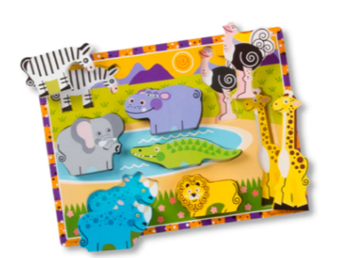 MD: Wooden Chunky Puzzle: Safari - Ages 2+