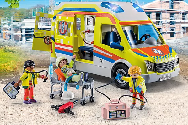 Ambulance with Flashing Lights - Ages 4+