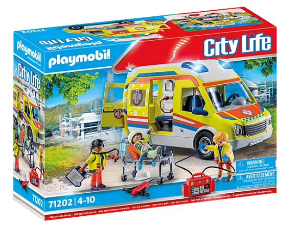 Ambulance with Flashing Lights - Ages 4+