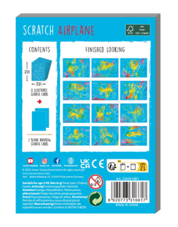Mini Scratch Book Airplane - Ages 3+