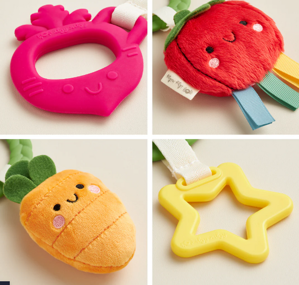 Itzy Ritzy - Bitzy Busy Ring™ Teething Activity Toy Veggie