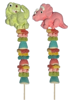 Dino Marshmallow Top Candy Kabob - Ages 3+