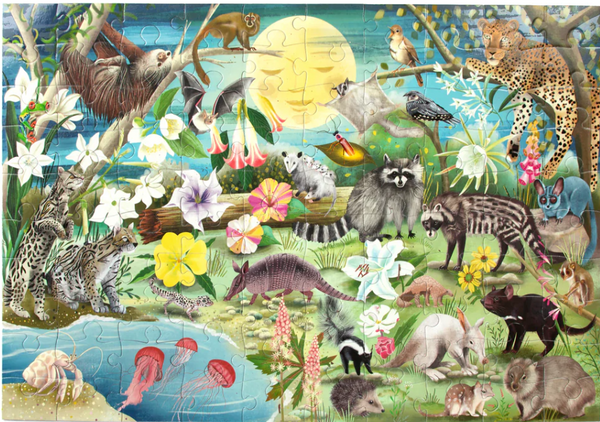 100 Piece Puzzle: Love of Nocturnal Life - Ages 5+