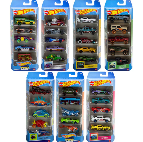 Hot Wheels 1:64 Diecast 5 Pack - Ages 3+