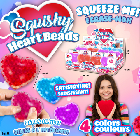 Squishy Beads Heart Ball - Ages 3+