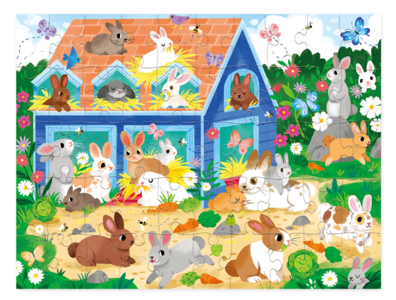 50pc Puzzle: Bunny House - Ages 5+