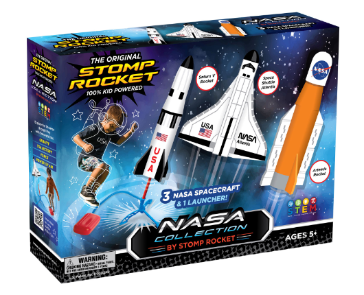 Stomp Rocket: NASA Collection with 3 Rockets - Ages 5+